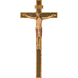 Cristo Románico en cruz simple ancha